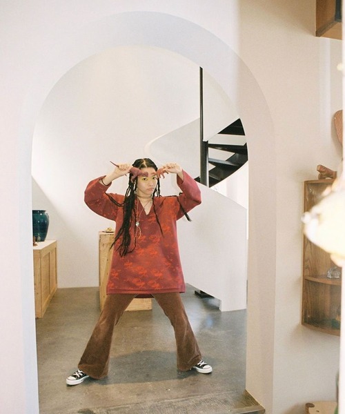 ZOZO（ゾゾ）の「Rose Thief Nit Hoodie（その他トップス・レディース・レッド/グリーン・S/L）」の6枚目の写真