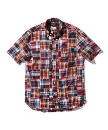 BEAMS PLUS | BEAMS PLUS / マドラスチェック パッチワーク ショートスリーブ ボタンダウン シャツ(シャツ/ブラウス)