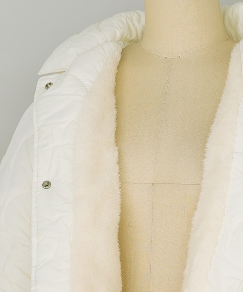 c.u.l（シーユーエル）の「オーバーサイズ キルティング モンスター ジャケット culw530（ダウンジャケット/コート・レディース・ホワイト/ベージュ/ブラック/イエロー・L/M/XL）」の18枚目の写真