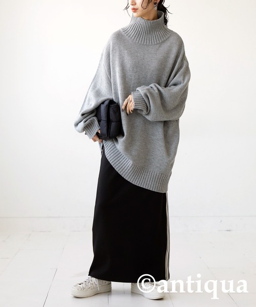 antiqua（アンティカ）の「ハイネックリブニット（ニット/セーター・レディース・ブラック/ベージュ系その他/ダークグリーン/グレー/ブルー系その他・FREE）」の10枚目の写真