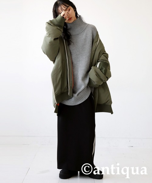 antiqua（アンティカ）の「ハイネックリブニット（ニット/セーター・レディース・ブラック/ベージュ系その他/ダークグリーン/グレー/ブルー系その他・FREE）」の13枚目の写真