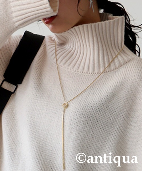 antiqua（アンティカ）の「ハイネックリブニット（ニット/セーター・レディース・ブラック/ベージュ系その他/ダークグリーン/グレー/ブルー系その他・FREE）」の17枚目の写真