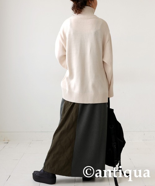 antiqua（アンティカ）の「ハイネックリブニット（ニット/セーター・レディース・ブラック/ベージュ系その他/ダークグリーン/グレー/ブルー系その他・FREE）」の20枚目の写真
