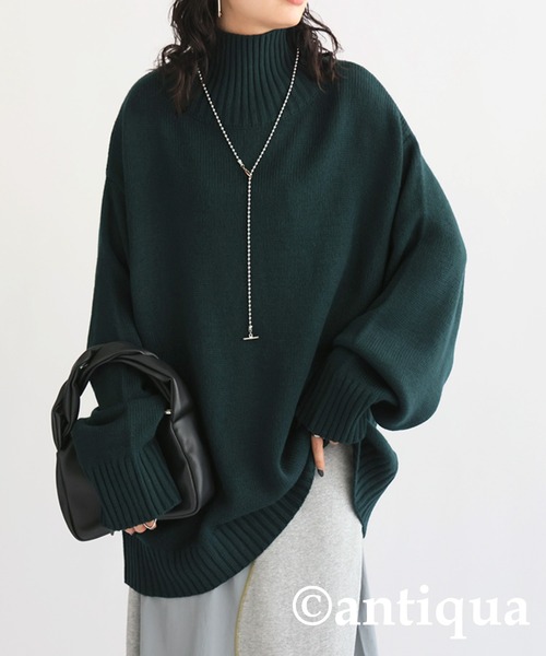 antiqua（アンティカ）の「ハイネックリブニット（ニット/セーター・レディース・ブラック/ベージュ系その他/ダークグリーン/グレー/ブルー系その他・FREE）」の21枚目の写真