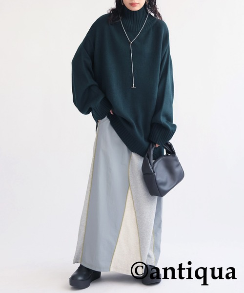 antiqua（アンティカ）の「ハイネックリブニット（ニット/セーター・レディース・ブラック/ベージュ系その他/ダークグリーン/グレー/ブルー系その他・FREE）」の22枚目の写真