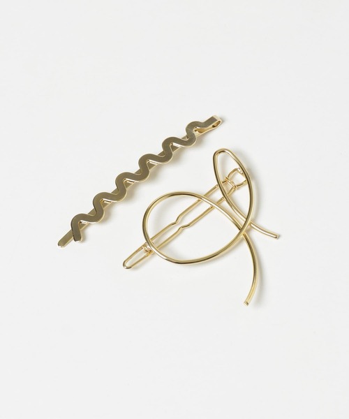 SMELLY（スメリー）の「メタルニュアンスセットピン（ヘアピン・レディース・ゴールド・-）」の2枚目の写真