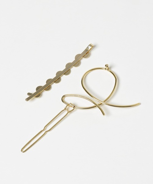 SMELLY（スメリー）の「メタルニュアンスセットピン（ヘアピン・レディース・ゴールド・-）」の4枚目の写真