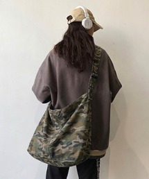 《Lilamusant(リラミュゾン)》ニュースペーパーバッグ コットン キャンバス ヴィンテージ ショルダー
