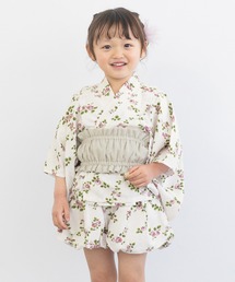 SOUBIEN(ソウビエン)のセパレート浴衣セット ベビー キッズ 上下セット(上着+カボチャパンツ+帯)3点セット(浴衣)