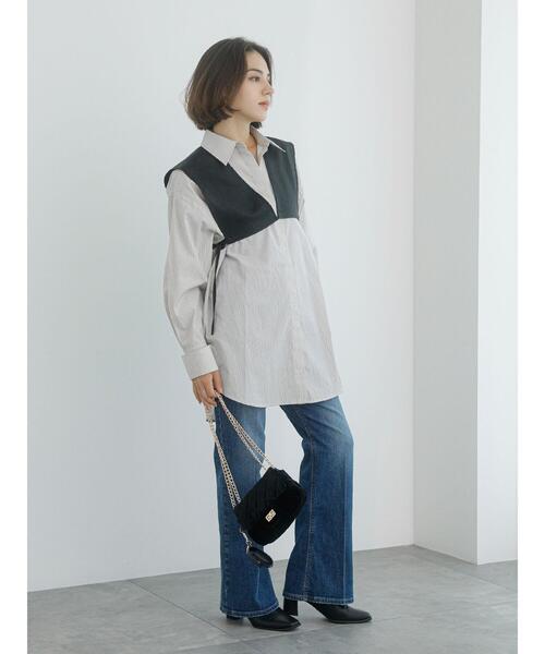 Te chichi（テチチ）の「ブロードチュニックシャツ（シャツ/ブラウス・レディース・ベージュ/オフホワイト/ブルー・F）」の7枚目の写真