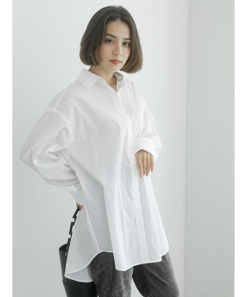 Te chichi（テチチ）の「ブロードチュニックシャツ（シャツ/ブラウス・レディース・ベージュ/オフホワイト/ブルー・F）」の12枚目の写真