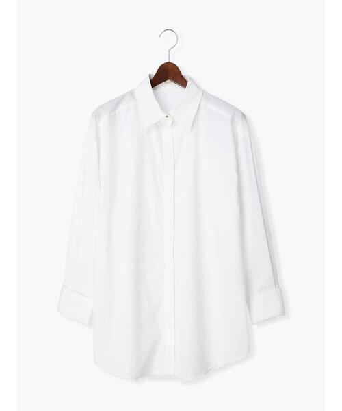 Te chichi（テチチ）の「ブロードチュニックシャツ（シャツ/ブラウス・レディース・ベージュ/オフホワイト/ブルー・F）」の15枚目の写真