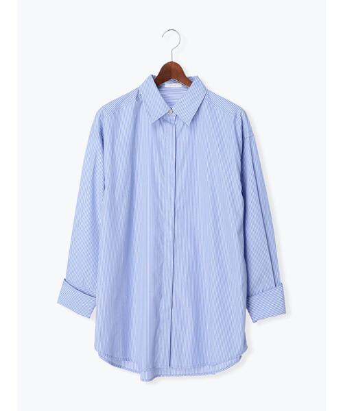 Te chichi（テチチ）の「ブロードチュニックシャツ（シャツ/ブラウス・レディース・ベージュ/オフホワイト/ブルー・F）」の16枚目の写真