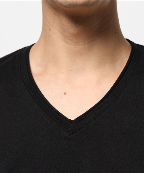 AZUL by moussy（アズールバイマウジー）の「汗染み防止天竺Vネック半袖T（Tシャツ/カットソー・メンズ・ホワイト/レッド/ブラック/インディゴブルー/トップグレー・SMALL/X-SMALL/LARGE/X-LARGE/MEDIUM）」の9枚目の写真