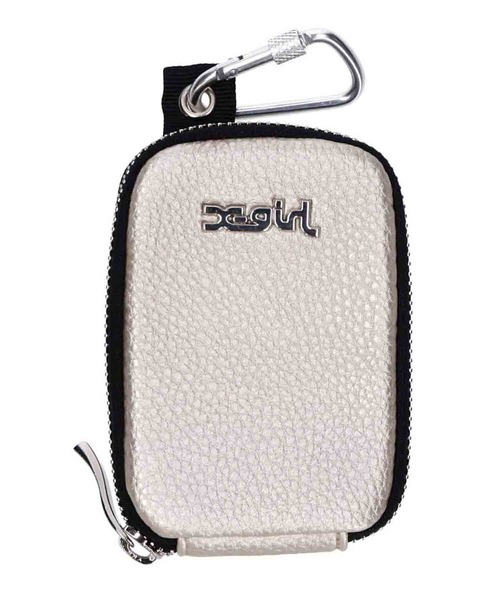 X-girl（エックスガール）の「FAUX LEATHER MULTI CARD CASE（カードケース・レディース・ブラック/シルバー・ONE SIZE）」の2枚目の写真