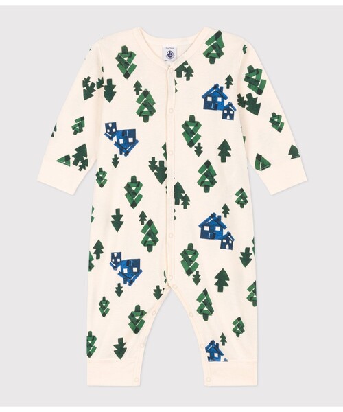 【セール】プリント足なしロンパース（ロンパース）｜PETIT BATEAU（プチバトー） 5,280円