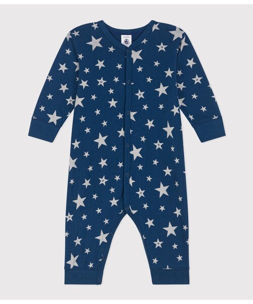 PETIT BATEAU(プチバトー)の「プリント足なしロンパース(ロンパース・キッズ・ブルー/ホワイト系その他・6MONTH/3MONTH/12MONTH)」の5枚目の写真