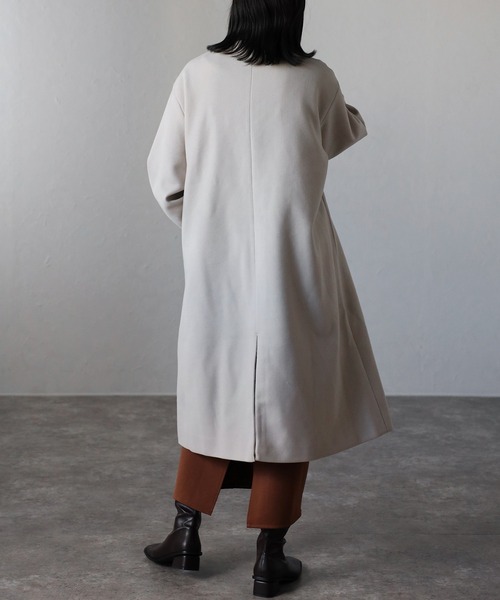 ap retro（アプレトロ）の「スタンドオーバーコート（チェスターコート・レディース・アイボリー/グレイッシュベージュ/カーキ/ブラック・FREE）」の9枚目の写真