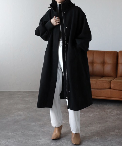 ap retro（アプレトロ）の「スタンドオーバーコート（チェスターコート・レディース・アイボリー/グレイッシュベージュ/カーキ/ブラック・FREE）」の15枚目の写真