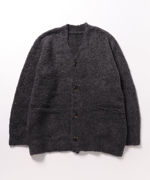 coca（coca）（コカ）の「メンズブークレシャギーカーディガン（カーディガン/ボレロ・メンズ・チャコール/ネイビー/イエロー/ライトグリーン・M/L）」の2枚目の写真