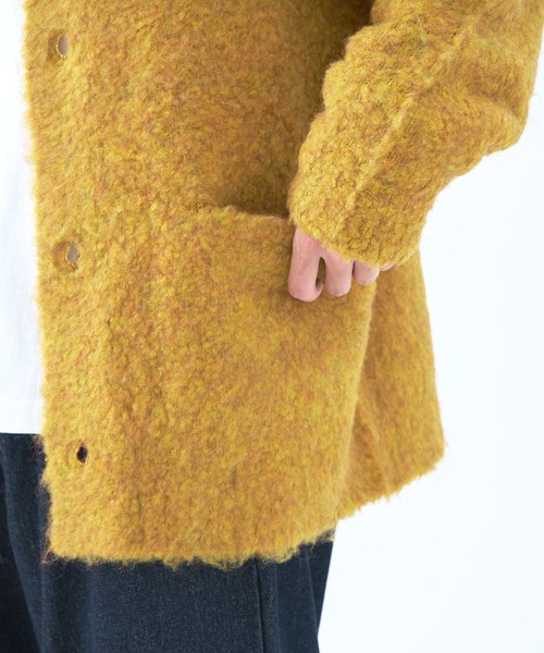 coca（coca）（コカ）の「メンズブークレシャギーカーディガン（カーディガン/ボレロ・メンズ・チャコール/ネイビー/イエロー/ライトグリーン・M/L）」の10枚目の写真