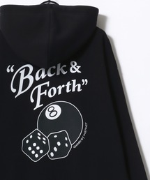 Lazar 別注 Ball & Dice Hoodie/オーバーサイズ 裏起毛 ワンポイント刺繍 バックプリント スウェット パーカー フーディー/長袖 トップス プルオーバー/レディース メンズ