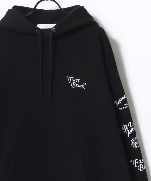 Lazar(ラザル)の「Lazar 別注 Ball & Dice Hoodie/オーバーサイズ 裏起毛 ワンポイント刺繍 バックプリント スウェット パーカー フーディー/長袖 トップス プルオーバー/レディース メンズ(パーカー・メンズ・グレー系その他2/ブラック/ブラック系その他3/ホワイト系その他2/グレー系その他/グレー系その他3/ホワイト系その他3/ホワイト系その他/ホワイト/アッシュグレー/ブラック系その他/ブラック系その他2/グレー系その他5/グレー系その他4/ホワイト系その他5/ホワイト系その他4/ブラック系その他5/ブラック系その他4・LL/M/L)」の1枚目の写真