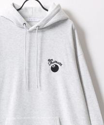 Lazar 別注 Ball & Dice Hoodie/オーバーサイズ 裏起毛 ワンポイント刺繍 バックプリント スウェット パーカー フーディー/長袖 トップス プルオーバー/レディース メンズ