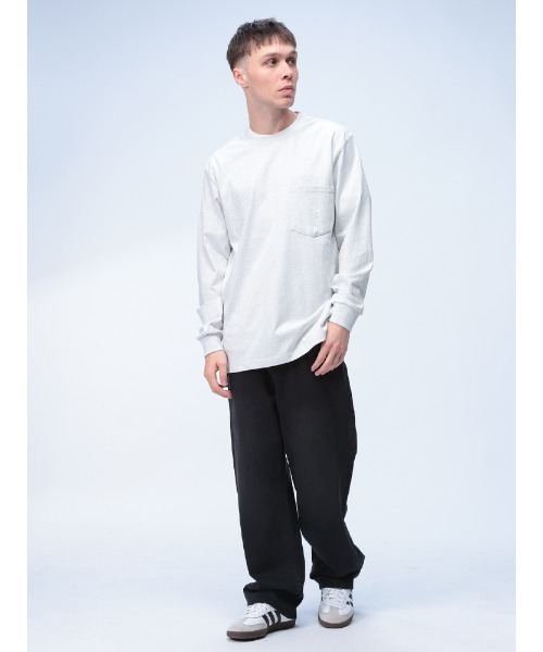 SAKAZEN(サカゼン)の「S&SONS (エスアンドサンズ) 綿100% ベビーウェイト ポケット付き 長袖 Tシャツ メンズ レディース(Tシャツ/カットソー・メンズ・オレンジ/ワイン/ブラック/ベージュ/ブルー/ダークグレー/ホワイト/ネイビー/グレー・LL/L/M)」の18枚目の写真