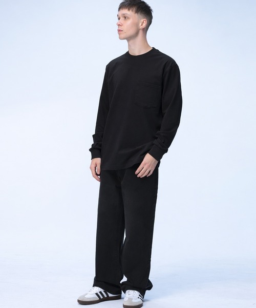 SAKAZEN(サカゼン)の「S&SONS (エスアンドサンズ) 綿100% ベビーウェイト ポケット付き 長袖 Tシャツ メンズ レディース(Tシャツ/カットソー・メンズ・オレンジ/ワイン/ブラック/ベージュ/ブルー/ダークグレー/ホワイト/ネイビー/グレー・LL/L/M)」の20枚目の写真