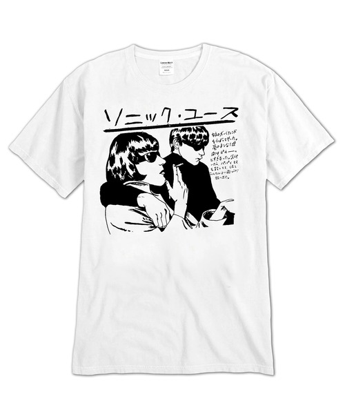 bonjour records(ボンジュールレコーズ)の「Sonic Youth JAPANESE 『Goo』 Tee ソニックユースJ apanese『Goo』 ショートスリーブTシャツ(Tシャツ/カットソー・メンズ・ブラック/ホワイト・M/XL/L/S)」の2枚目の写真