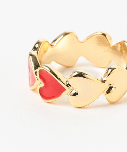 Ray BEAMS（レイビームス）の「Ray BEAMS / エポライン ハート リング（リング・レディース・レッド/ホワイト・ONE SIZE）」の6枚目の写真