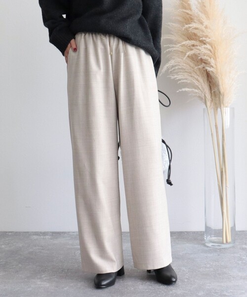 fredy emue（フレディエミュ）の「ウール混イージーパンツ（その他パンツ・レディース・ブラック/ベージュ/ブラック系その他3・36/38）」の11枚目の写真