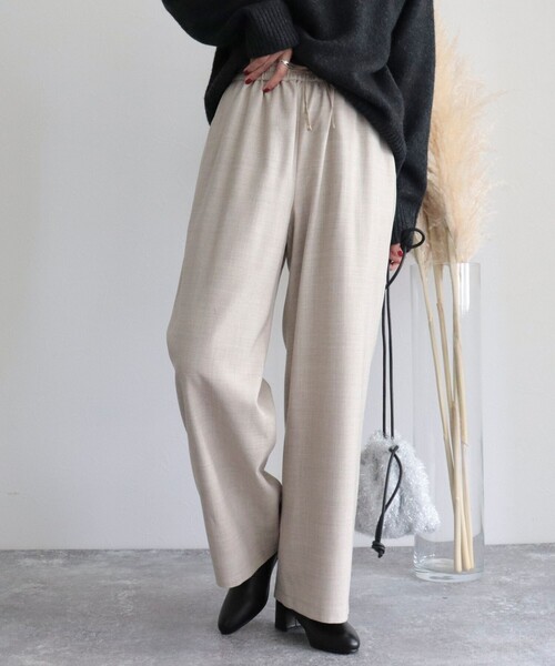 fredy emue（フレディエミュ）の「ウール混イージーパンツ（その他パンツ・レディース・ブラック/ベージュ/ブラック系その他3・36/38）」の14枚目の写真