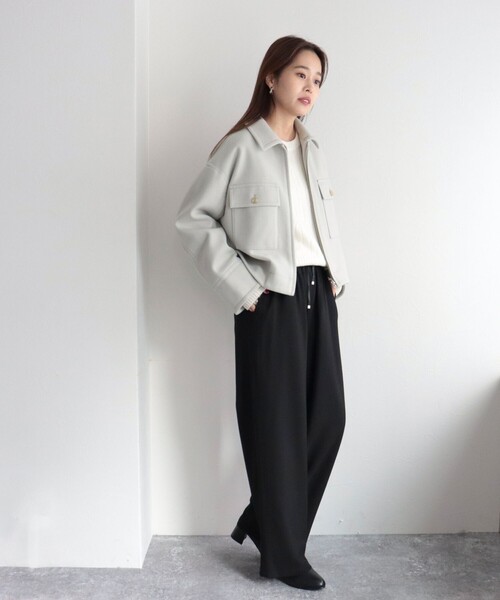 fredy emue（フレディエミュ）の「ウール混イージーパンツ（その他パンツ・レディース・ブラック/ベージュ/ブラック系その他3・36/38）」の17枚目の写真