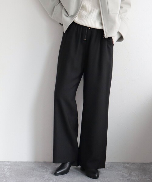 fredy emue（フレディエミュ）の「ウール混イージーパンツ（その他パンツ・レディース・ブラック/ベージュ/ブラック系その他3・36/38）」の19枚目の写真