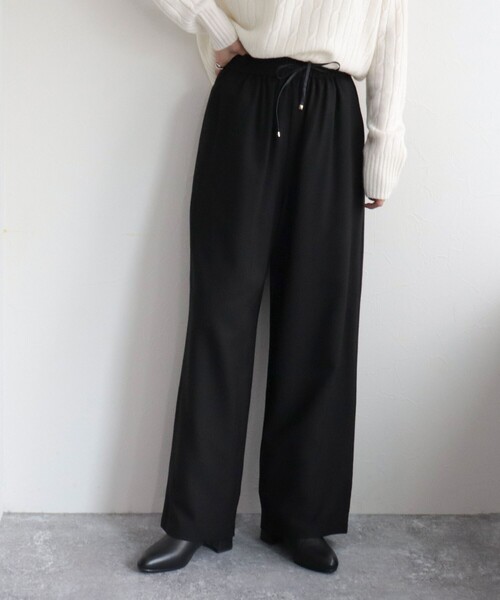 fredy emue（フレディエミュ）の「ウール混イージーパンツ（その他パンツ・レディース・ブラック/ベージュ/ブラック系その他3・36/38）」の20枚目の写真
