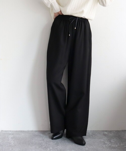 fredy emue（フレディエミュ）の「ウール混イージーパンツ（その他パンツ・レディース・ブラック/ベージュ/ブラック系その他3・36/38）」の21枚目の写真