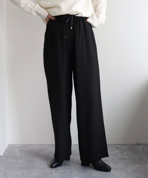 fredy emue（フレディエミュ）の「ウール混イージーパンツ（その他パンツ・レディース・ブラック/ベージュ/ブラック系その他3・36/38）」の22枚目の写真