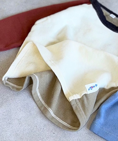 JIPPON（ジポン）の「クレイジーラグラントレーナー/日本製（90～140cm）（スウェット・キッズ・チャコール/オフホワイト/ライトピンク・90/95/100/110/120/130/140）」の10枚目の写真