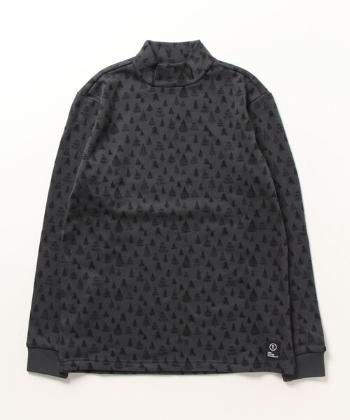 TIGORA(ティゴラ)の「ティゴラ TIGORA 蓄熱保温ツリー柄モックシャツ(Tシャツ/カットソー・メンズ・ブラック/ホワイト・LL/M/L)」の2枚目の写真