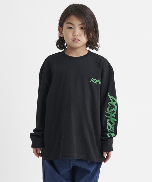 DC SHOES（ディーシーシューズ）の「23 KD SKULL LS/DCキッズ袖プリント長袖ロンT（Tシャツ/カットソー・キッズ・ホワイト/ブラック/ブラウン・140/150/160/130/120）」の8枚目の写真