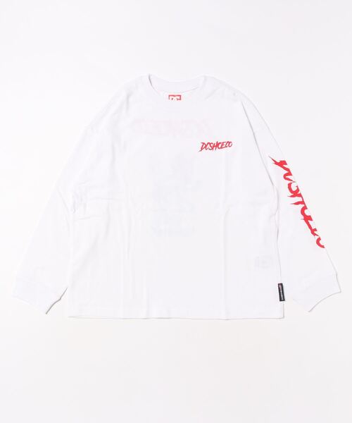 DC SHOES（ディーシーシューズ）の「23 KD SKULL LS/DCキッズ袖プリント長袖ロンT（Tシャツ/カットソー・キッズ・ホワイト/ブラック/ブラウン・140/150/160/130/120）」の7枚目の写真