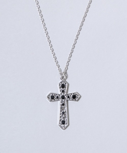 Figments（フィグメンツ）の「クロスチャームネックレス（ネックレス・レディース・シルバー/ブラック・FREE）」の9枚目の写真