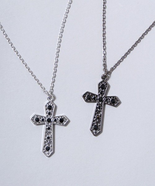 Figments（フィグメンツ）の「クロスチャームネックレス（ネックレス・レディース・シルバー/ブラック・FREE）」の12枚目の写真