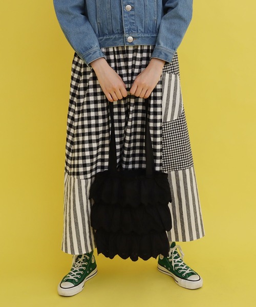 didizizi（ディディジジ）の「ティータイムレースフリルバッグ（トートバッグ・レディース・その他/ブラック/ホワイト・FREE）」の10枚目の写真