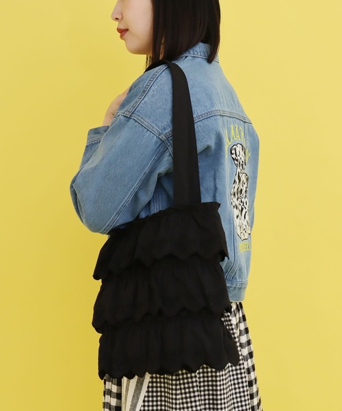 didizizi（ディディジジ）の「ティータイムレースフリルバッグ（トートバッグ・レディース・その他/ブラック/ホワイト・FREE）」の11枚目の写真