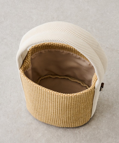 BEARDSLEY（ビアズリー）の「ミニカゴマルチ２WAY巾着バケツバック（トートバッグ・レディース・ホワイト/ブラック・FREE）」の10枚目の写真