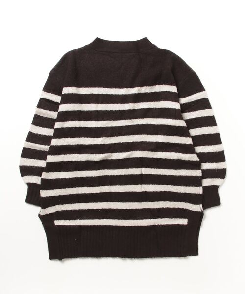 【セール】atONE Vネックボーダーふわふわニットカーディガン（カーディガン/ボレロ）｜atONE（アットワン）