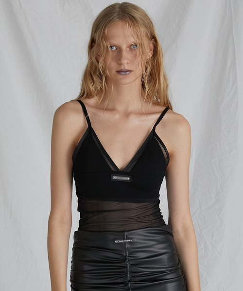 PRANK PROJECT(プランクプロジェクト)の「シアートリムキャミソール / Sheer Trim Camisole(キャミソール・レディース・ブラック/オフホワイト/グレー・S/M)」の12枚目の写真